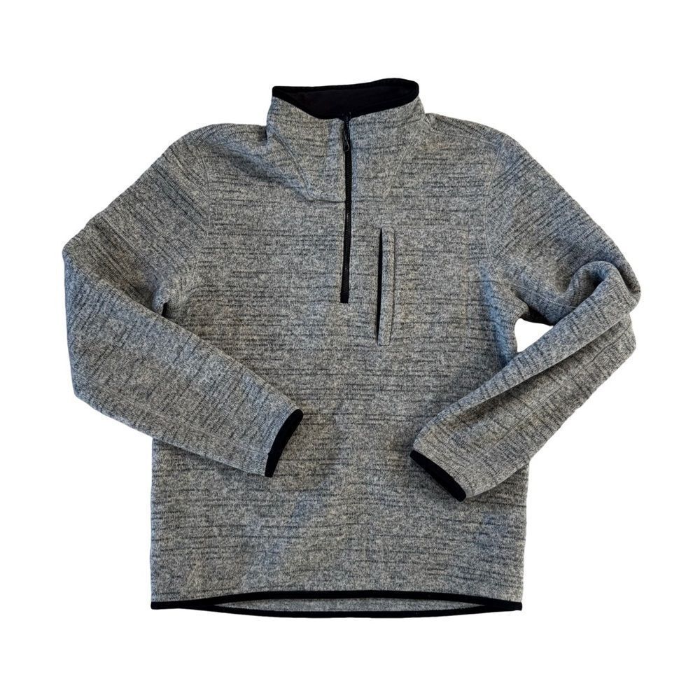 Prana Men's Heathered Gray Zip-Up Sweater